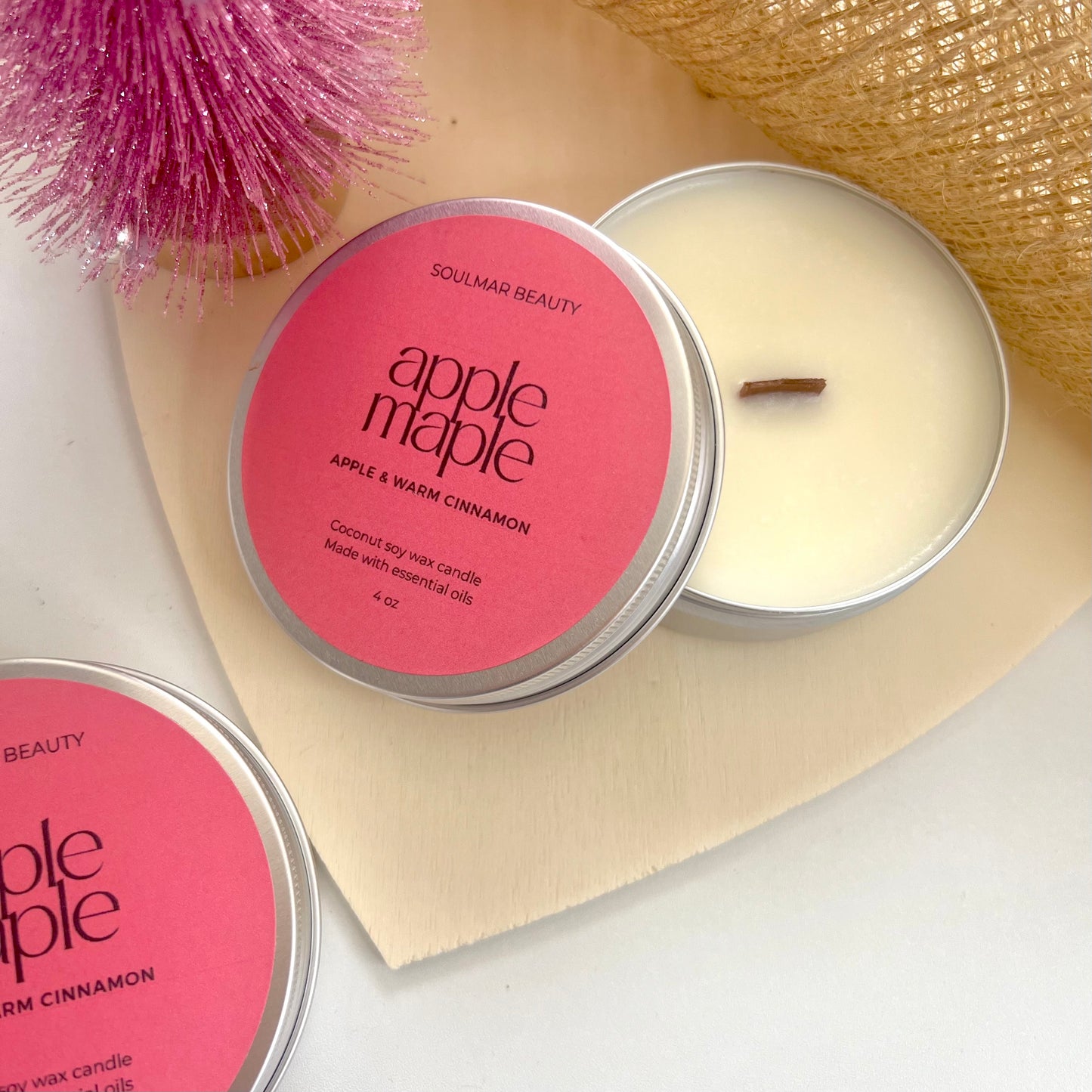 Apple Maple Candle Tin - Apple & Warm Cinnamon