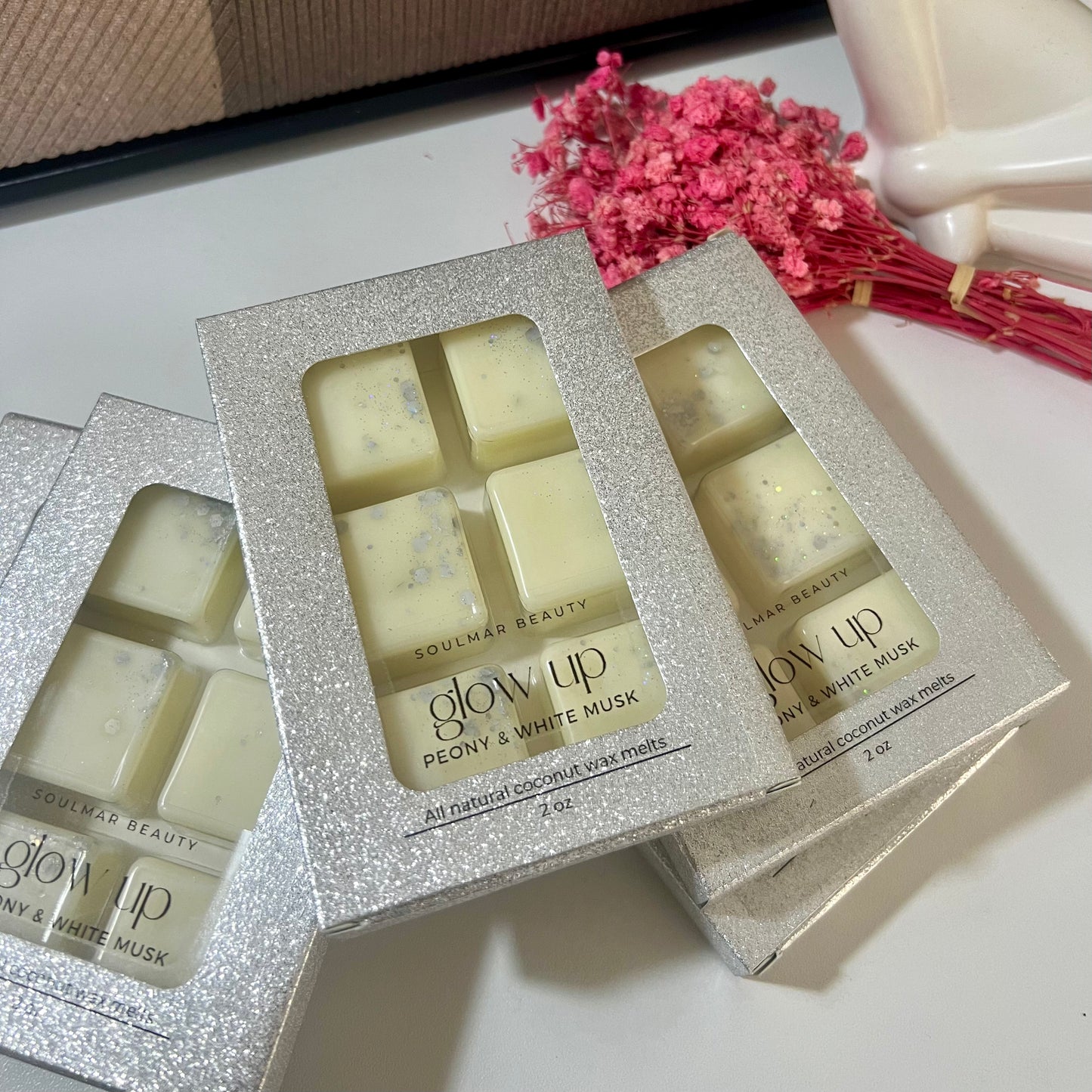 Glow Up Wax Melts Box - Peony & White Musk