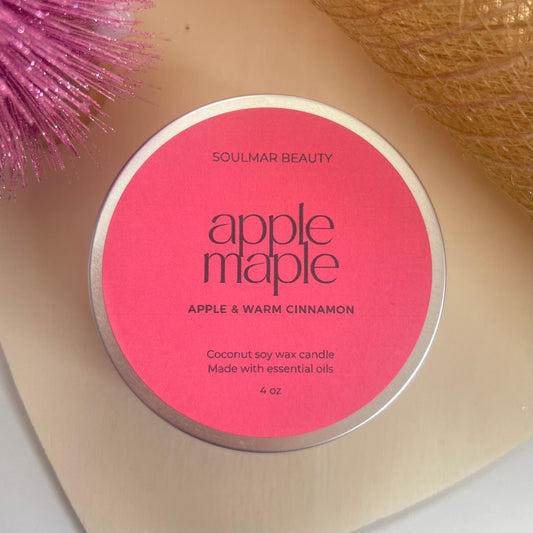 Apple Maple Candle Tin - Apple & Warm Cinnamon