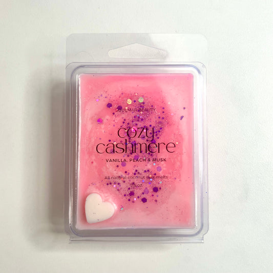 Cozy Cashmere Wax Melt - Vanilla, Peach & Musk