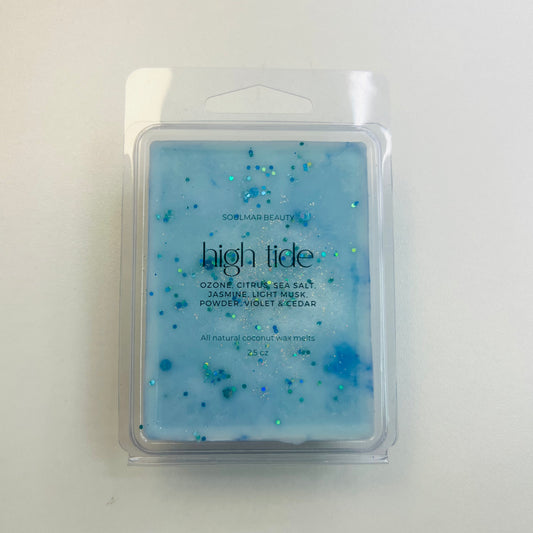 High Tide Wax Melt - Ozone, Citrus, Sea Salt, Jasmine, Light Musk, Violet & Cedar